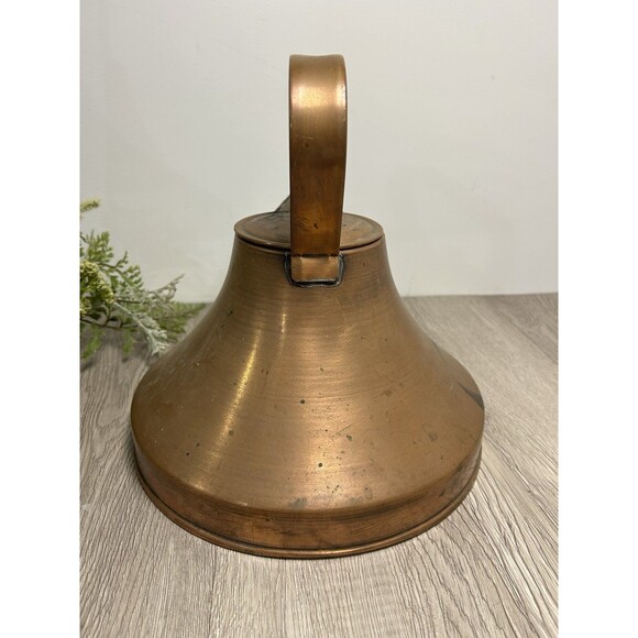 Vintage Copper Teapot Sailing Ship Captains Tea Kettle Coffee Pot Made In USA - Picture 4 of 10